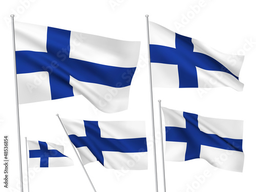 Finland vector flags