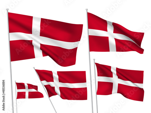 Wallpaper Mural Denmark vector flags