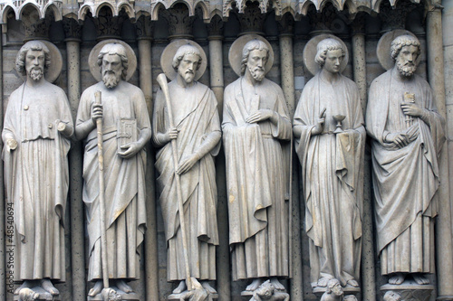 Saint Bartholomew, Simon, James, Andrew, John, and Peter.