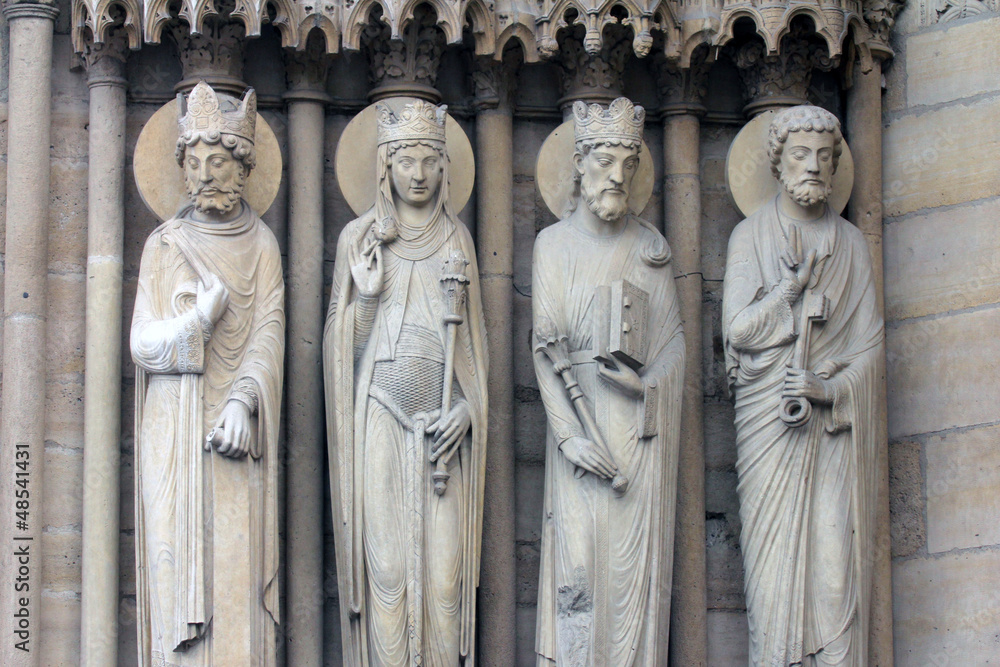 Paris, Notre-Dame cathedral, portal of St. Anne