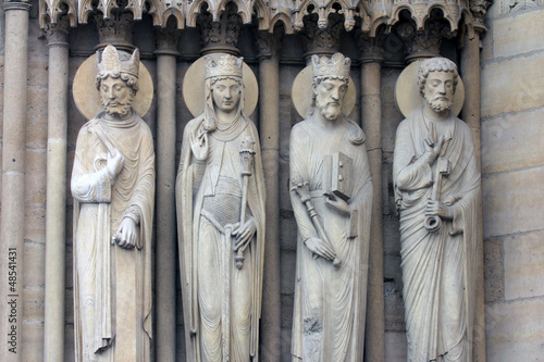 Photography Paris, Notre-Dame cathedral, portal of St. Anne