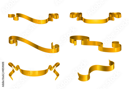 Gold ribbons set