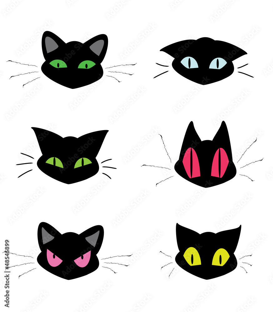 Obraz premium Funny kitten icons