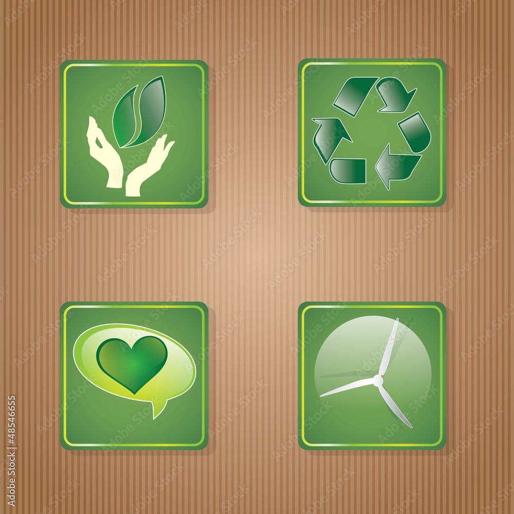 Obraz premium Energy Saving icons set