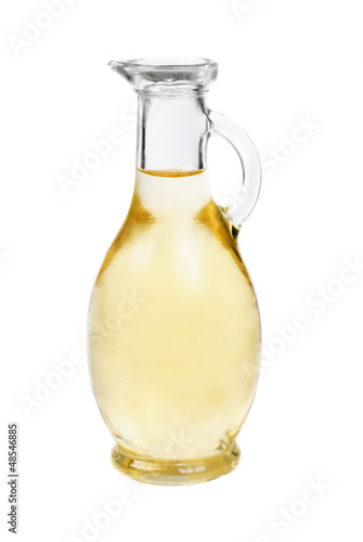 Vinegar bottles isolation on white background