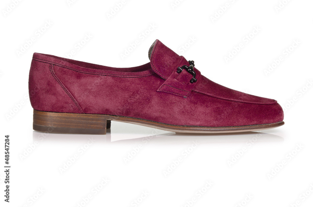 Fashion concept with male shoes on white Fashion concept with male shoes on white