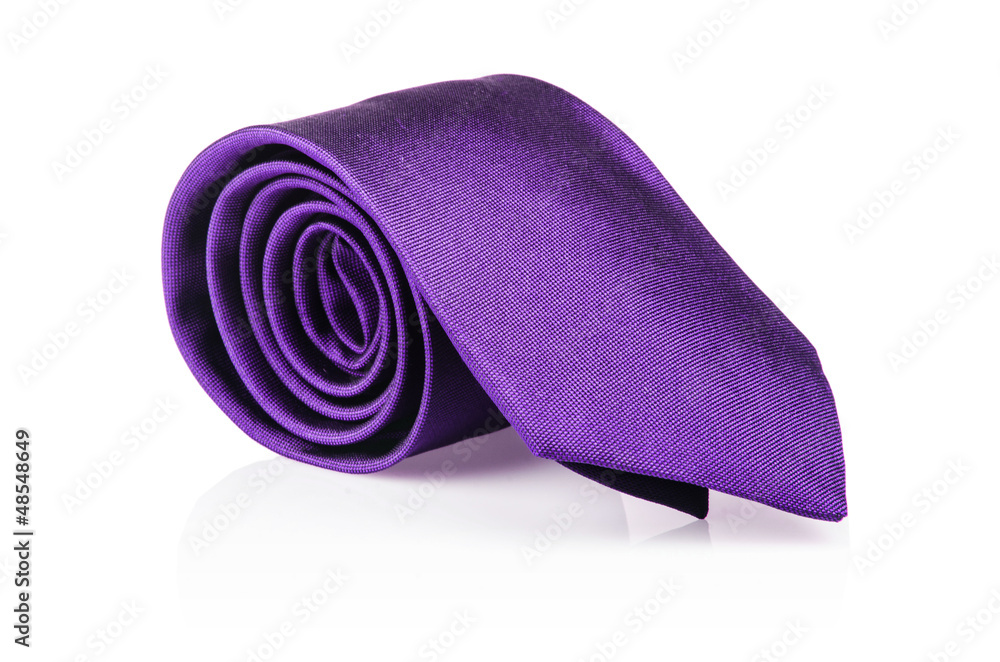 Elegant silk male tie ( necktie ) on white Elegant silk male tie ( necktie ) on white