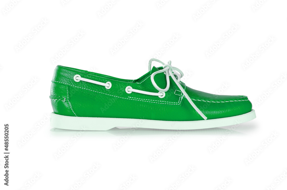 Fashion concept with male shoes on white Fashion concept with male shoes on white