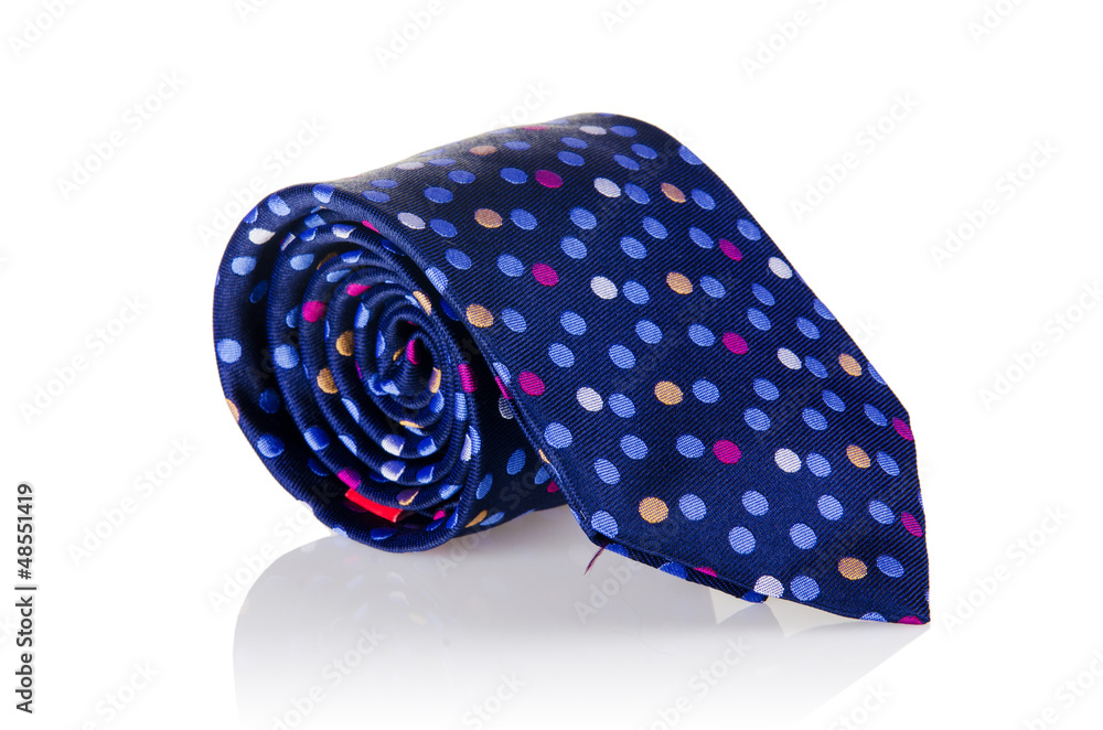 Elegant silk male tie ( necktie ) on white Elegant silk male tie ( necktie ) on white