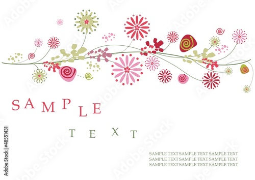 colorful seamless floral background