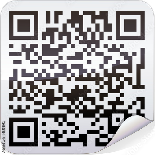 Sticker code-barres QR code