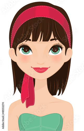 Girl portrait red headband