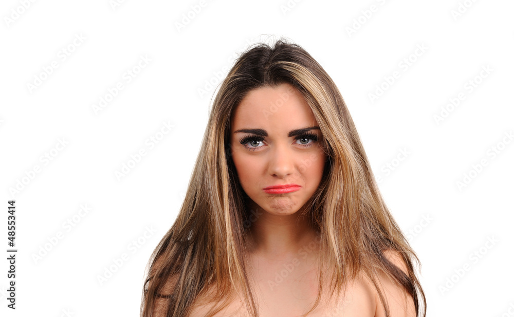 Cute girl with inflated lips Cute girl with inflated lips