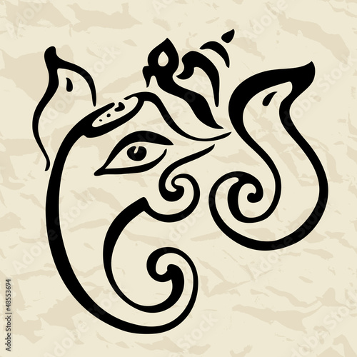 Ganesha Hand drawn illustration.