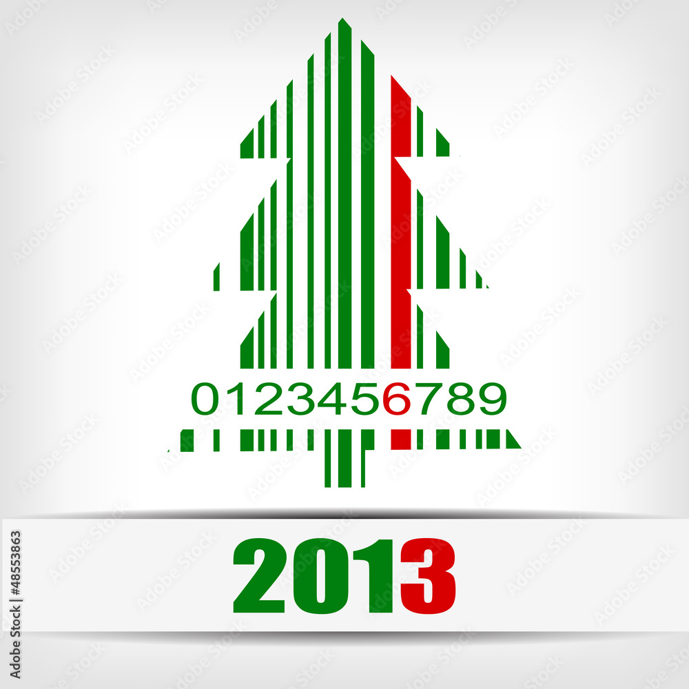 Abstract green Christmas tree barcode background Abstract green Christmas tree barcode background