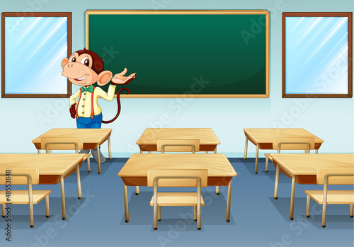 A monkey teacher