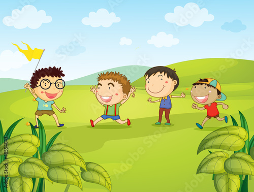 Cheerful young men