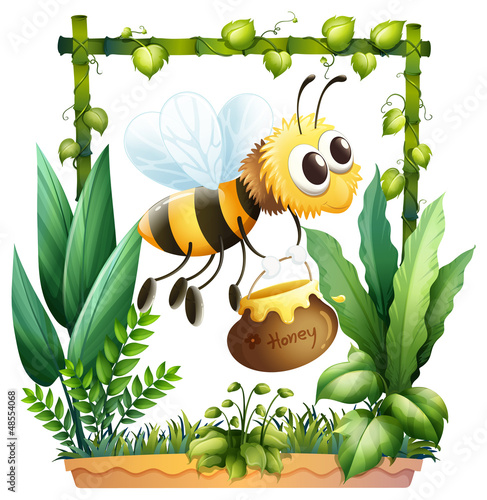 A bee with a honey