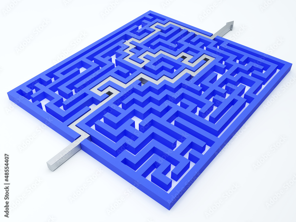 Solved maze Solved maze