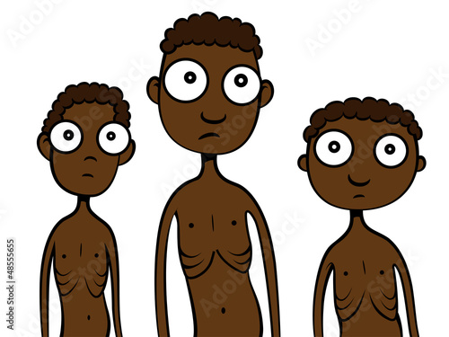 Hungry African children