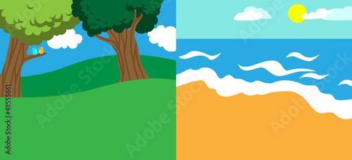 spring and summer background templates