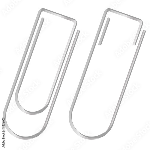 Büroklammern angeklemmt silber