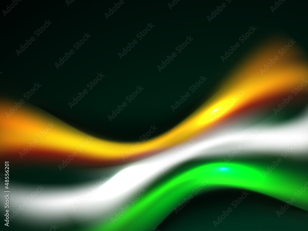Indian flag color creative wave background. EPS 10. Stock Vector ...