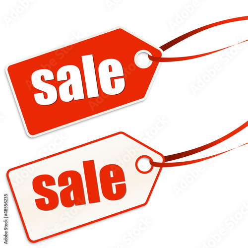 Anhänger mit Aufschrift "sale"