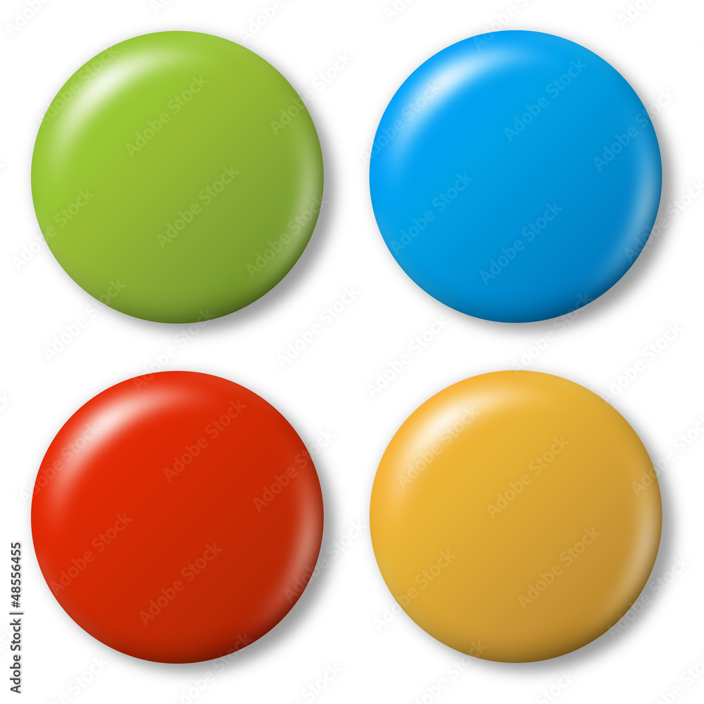 4 farbige Magnete