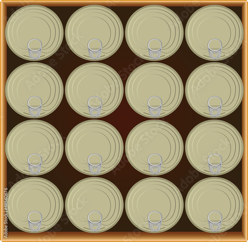 Box of canned food