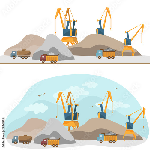 working units and cranes