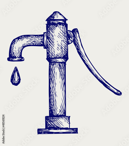 Water pump. Doodle style