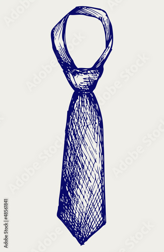 Illustration tie. Doodle style