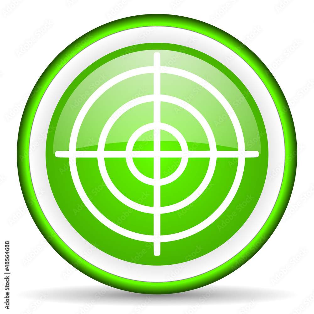 target green glossy icon on white background target green glossy icon on white background