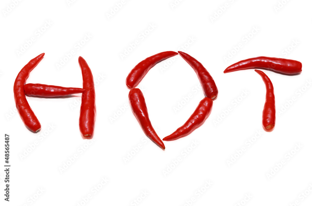 isolated thai hot red chilli isolated thai hot red chilli