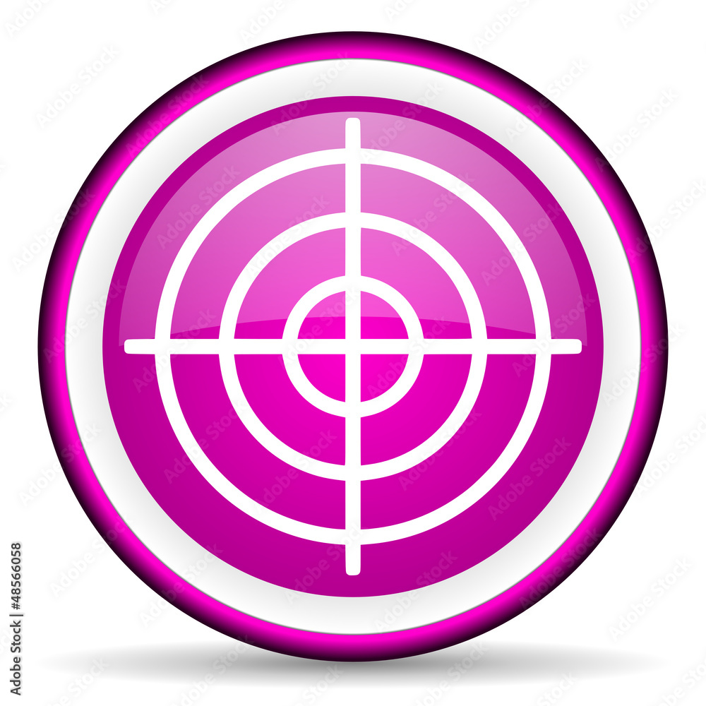 target violet glossy icon on white background target violet glossy icon on white background