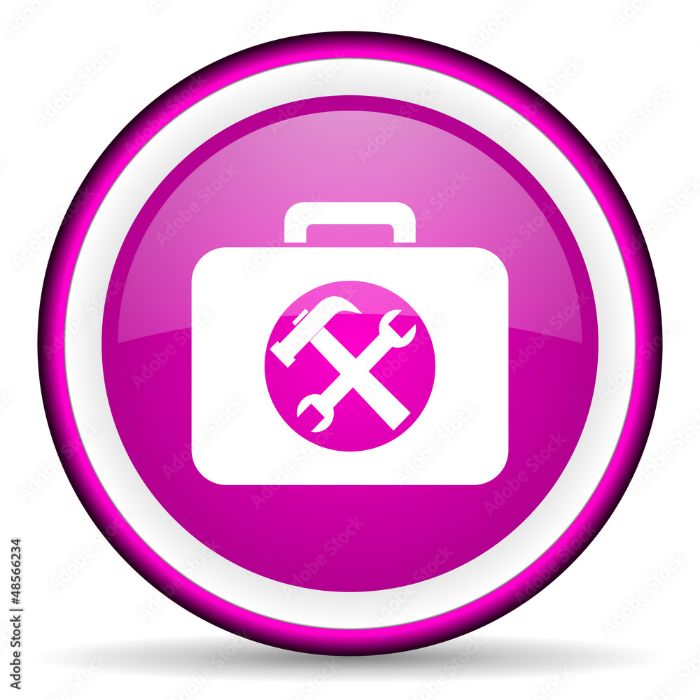 toolkit violet glossy icon on white background toolkit violet glossy icon on white background