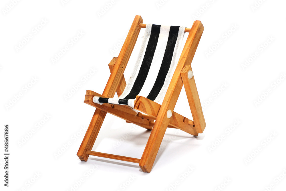 Deck chair on the white background