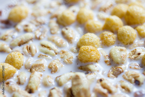 breakfast cereals in milk