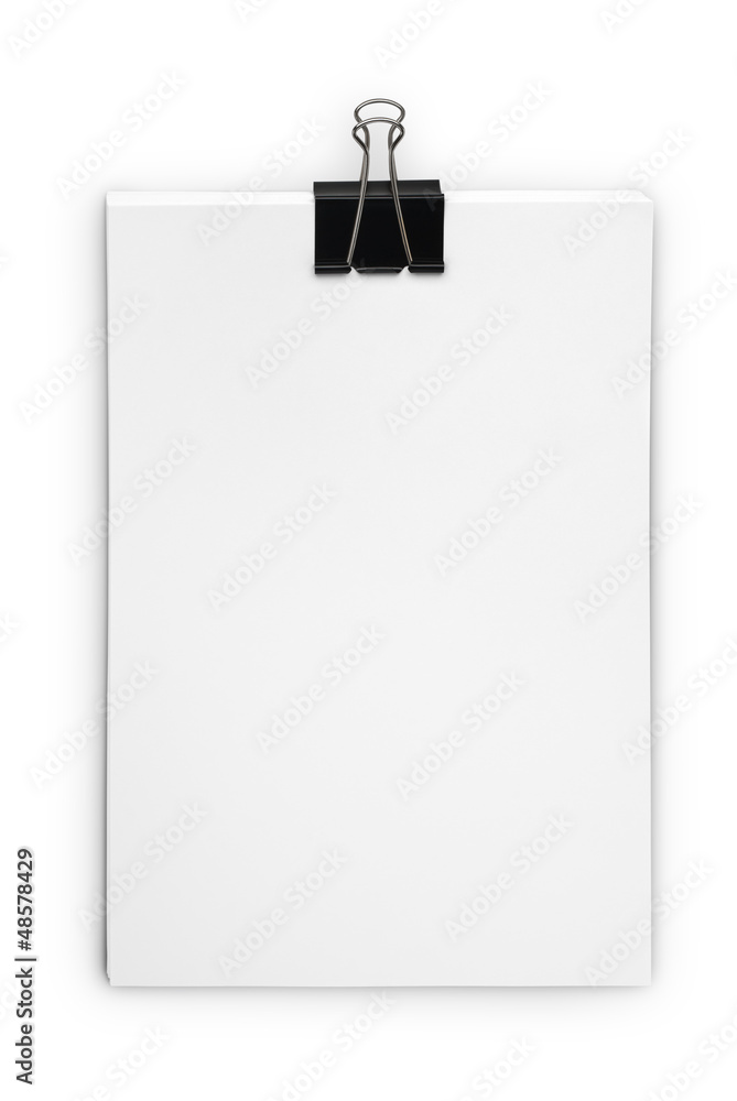 Stack white paper isolated