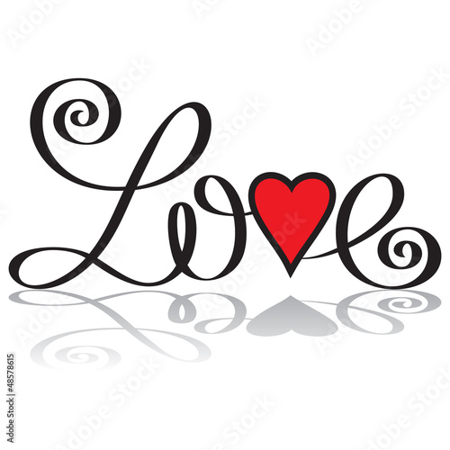 love hand lettering