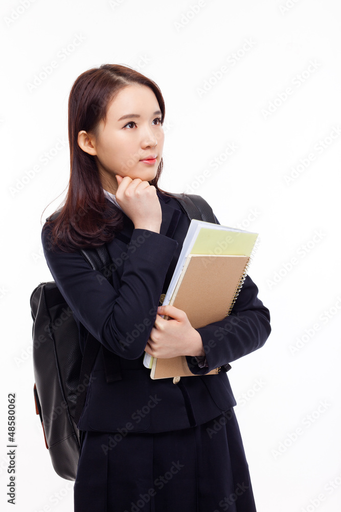 Thinking young Asian student Thinking young Asian student