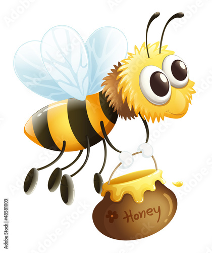 A bee carrying a honey