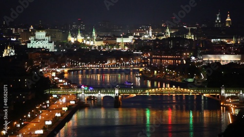 Wallpaper Mural Cars go on Andreesvky bridge through river Torontodigital.ca