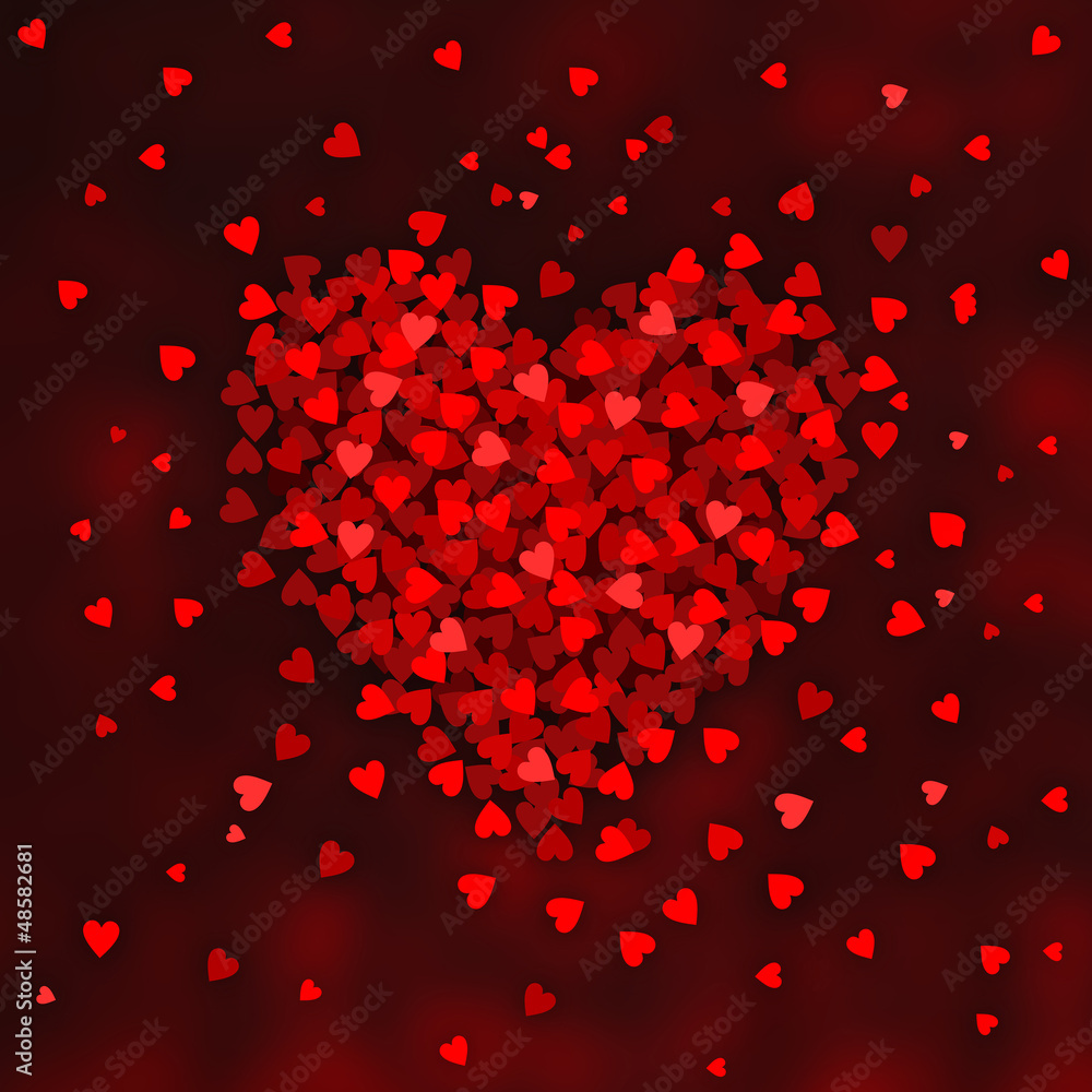 Heart background from hearts