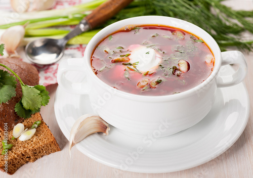 borscht. Russian and Ukrainian soup