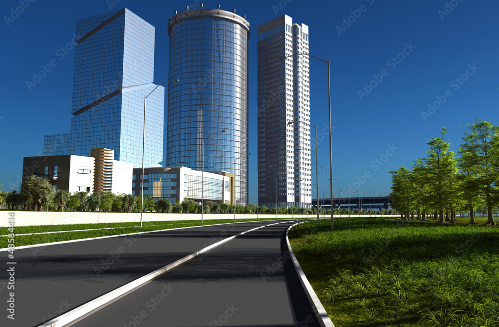 Obraz premium Modern city