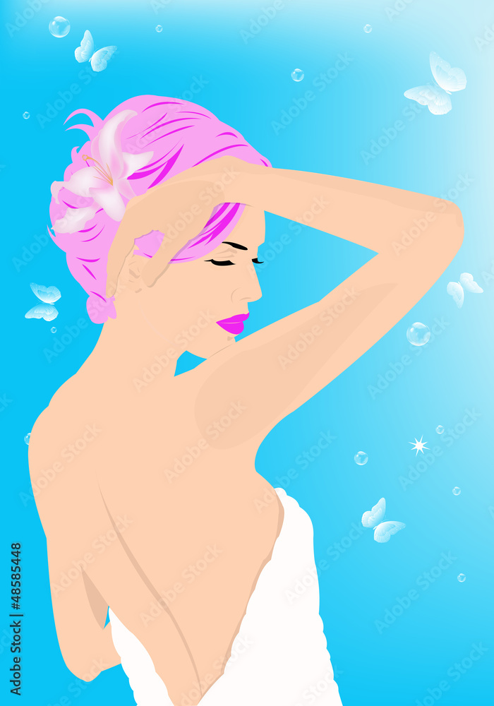 Hygiene female body.Spa concept.Skincare and female cosmetology Hygiene female body.Spa concept.Skincare and female cosmetology