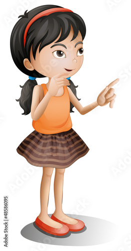 A thinking girl