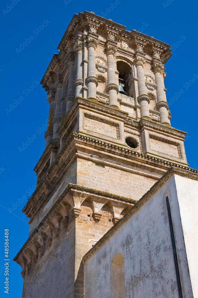 Belltower of Basilica Mother Church. Copertino. Puglia. Italy.